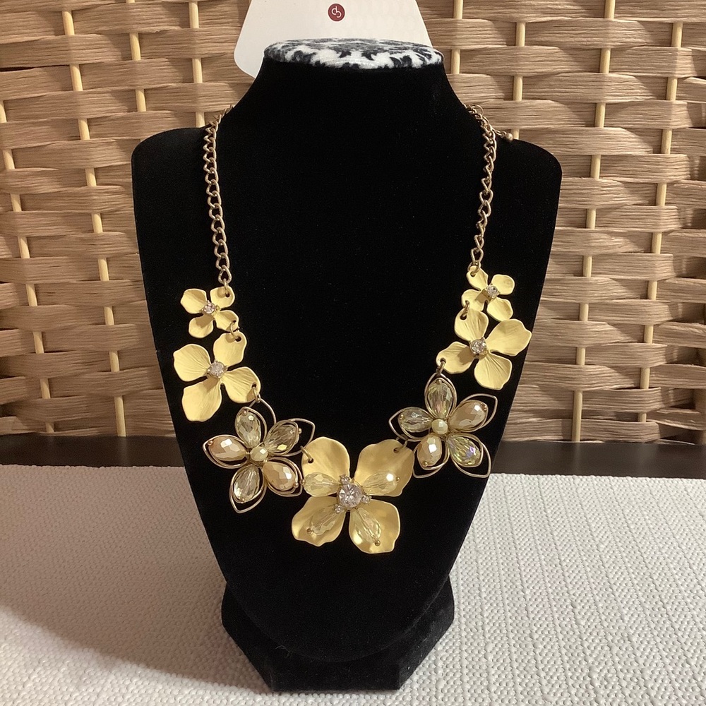 Yellow Floral Necklace